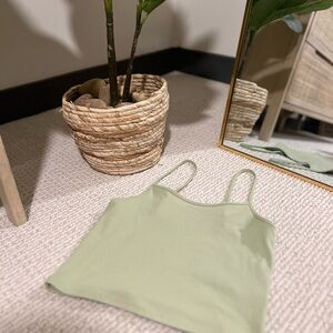 American Eagle Outfitters Sage Ribbed Top